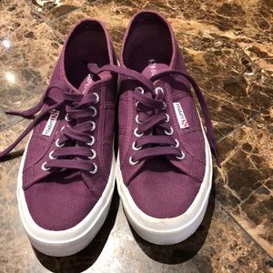 Purple Superga Sneakers.